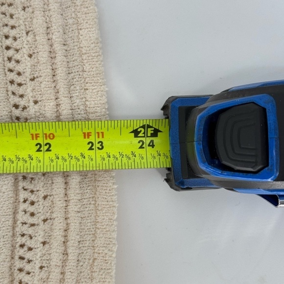 ZARA Crochet Cardigan Patch Pocket Tassel Lagenlook Sweater Size Large - Picture 11 of 14